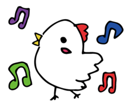 a chicken who is so fool from japan. sticker #9428248