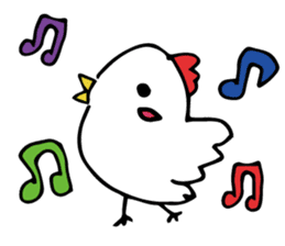 a chicken who is so fool from japan. sticker #9428248