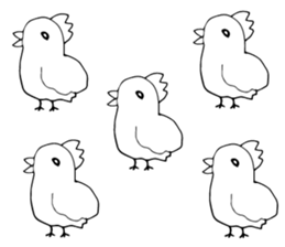 a chicken who is so fool from japan. sticker #9428261