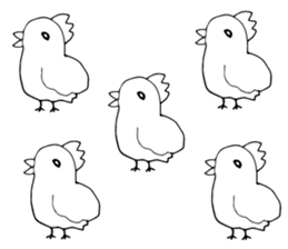 a chicken who is so fool from japan. sticker #9428261