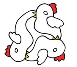 a chicken who is so fool from japan. sticker #9428262