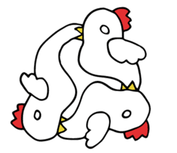 a chicken who is so fool from japan. sticker #9428262