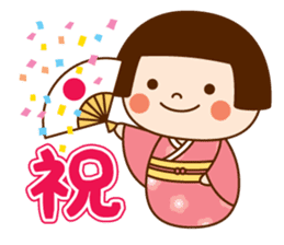 Kokeshi doll Kokeko chan sticker #9428389
