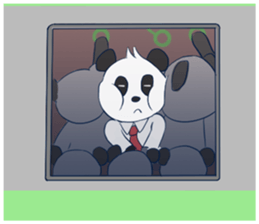 The office worker Panda sticker #9429555