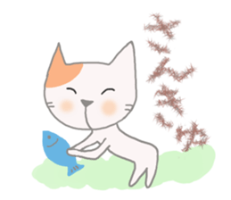 The healing white cat 2 sticker #9430028