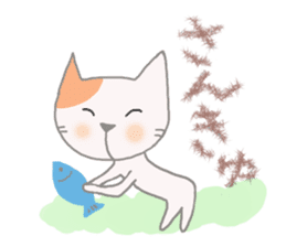 The healing white cat 2 sticker #9430028