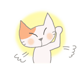 The healing white cat 2 sticker #9430054