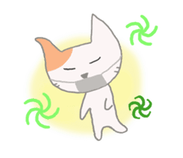 The healing white cat 2 sticker #9430063