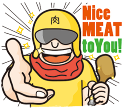 [ENG ver.] niku-ranger5:we meet meat sticker #9432170
