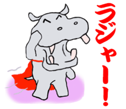 Superhero-Hippopotamus sticker #9432973