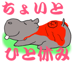 Superhero-Hippopotamus sticker #9432983