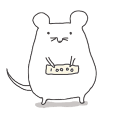 Small mouse like rice cake sticker #9434776