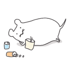 Small mouse like rice cake sticker #9434780