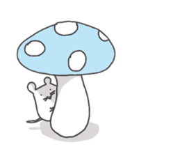 Small mouse like rice cake sticker #9434782