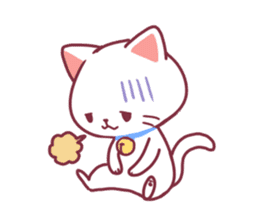 Fluffy White cat sticker #9435321