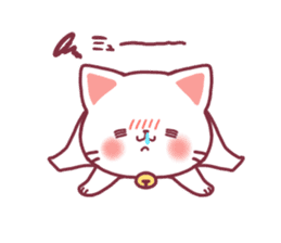 Fluffy White cat sticker #9435324