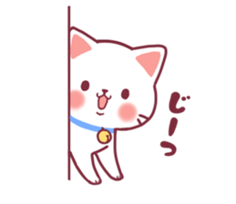 Fluffy White cat sticker #9435326