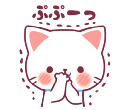 Fluffy White cat sticker #9435327