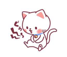 Fluffy White cat sticker #9435328