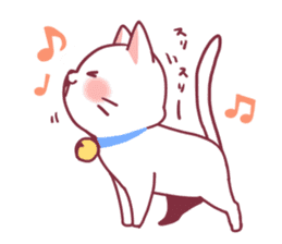 Fluffy White cat sticker #9435335
