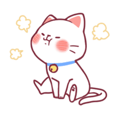 Fluffy White cat sticker #9435336