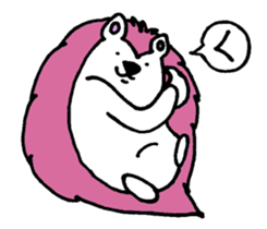 Clever and cute Hedgehog for girls sticker #9435745