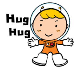 Space boy is here sticker #9436224