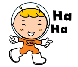 Space boy is here sticker #9436225