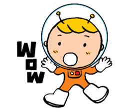 Space boy is here sticker #9436229
