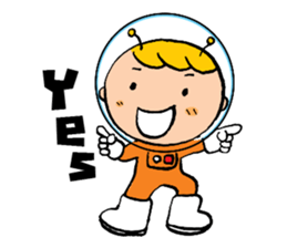 Space boy is here sticker #9436230