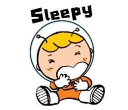 Space boy is here sticker #9436233