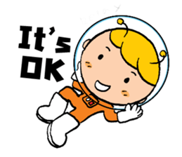 Space boy is here sticker #9436239
