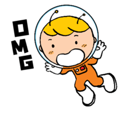 Space boy is here sticker #9436244