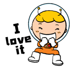 Space boy is here sticker #9436245