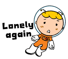 Space boy is here sticker #9436246