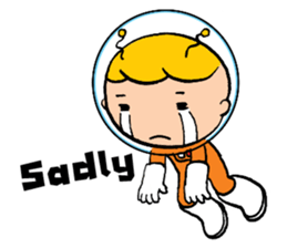 Space boy is here sticker #9436247