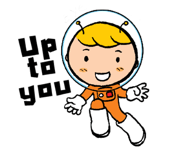 Space boy is here sticker #9436253