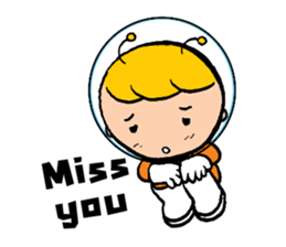 Space boy is here sticker #9436256