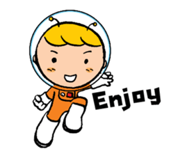Space boy is here sticker #9436259