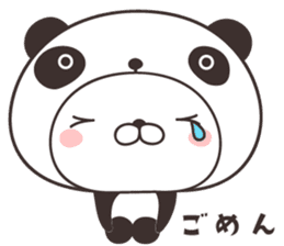 cute rabbit in panda -Hokkaido- sticker #9437993