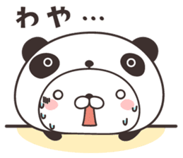 cute rabbit in panda -Hokkaido- sticker #9438013