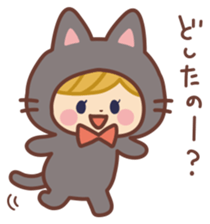 Girl in the costume of the cat sticker #9438184