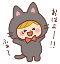 Girl in the costume of the cat sticker #9438185