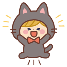 Girl in the costume of the cat sticker #9438191