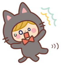 Girl in the costume of the cat sticker #9438201