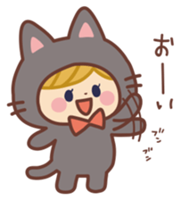 Girl in the costume of the cat sticker #9438208
