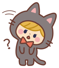 Girl in the costume of the cat sticker #9438212