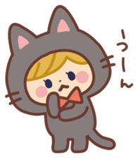 Girl in the costume of the cat sticker #9438213