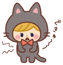 Girl in the costume of the cat sticker #9438219
