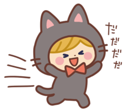 Girl in the costume of the cat sticker #9438222